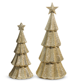 Champagne Glitter Trees Assorted Sizes christmas
