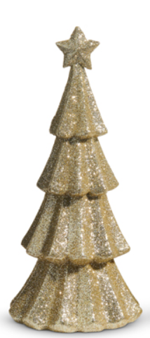 Champagne Glitter Trees Assorted Sizes christmas