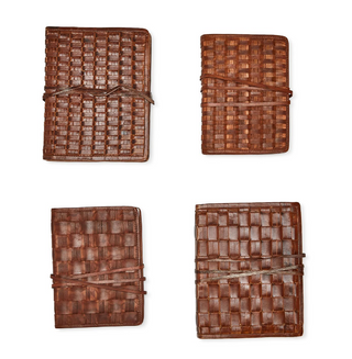 Chestnut Woven Leather Journal Assorted unlined