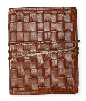 Chestnut Woven Leather Journal Assorted
