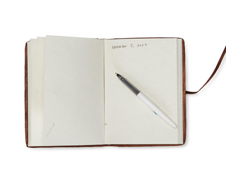 Chestnut Woven Leather Journal Assorted unlined paper
