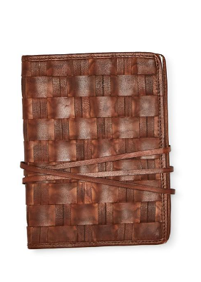 Chestnut Woven Leather Journal Assorted