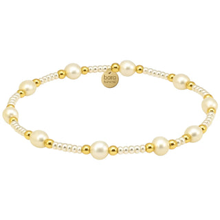 Claire 14K Gold Filled Beaded Bracelet with Pearls