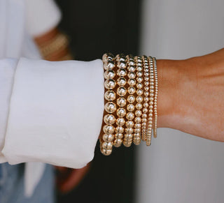 Classic 14K Gold Filled Ball Beaded Bracelet hypoallergenic nickel free waterproof tarnish free