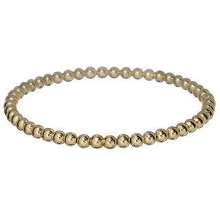 Classic 14K Gold Filled Ball Beaded Bracelet 4mm hypoallergenic nickel free waterproof tarnish free
