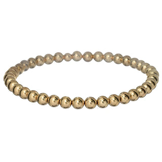 Classic 14K Gold Filled Ball Beaded Bracelet 5mm hypoallergenic nickel free waterproof tarnish free