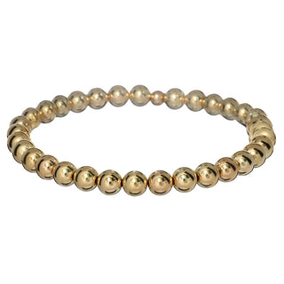 Classic 14K Gold Filled Ball Beaded Bracelet 6mm hypoallergenic nickel free waterproof tarnish free