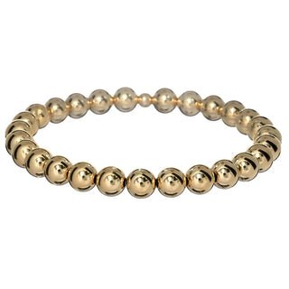 Classic 14K Gold Filled Ball Beaded Bracelet 7mm hypoallergenic nickel free waterproof tarnish free