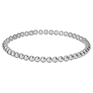 Classic Sterling Silver Ball Beaded Bracelet 4mm hypoallergenic nickel free waterproof tarnish free sensitive skin