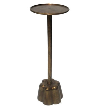 Cocktail Perch Table bronze gold distress round