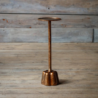 Cocktail Perch Table bronze gold round distress