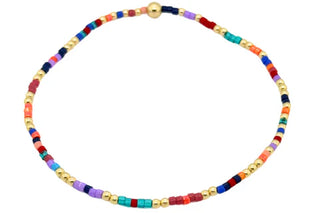 Colorful #15 Bracelet with Multicolor & Gold Filled Beads hypoallergenic nickel free