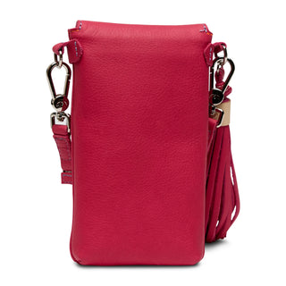 Consuela Maren Dash Crossbody red pink leather tassel