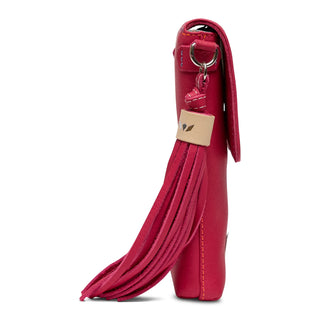 Consuela Maren Dash Crossbody red pink leather tassel