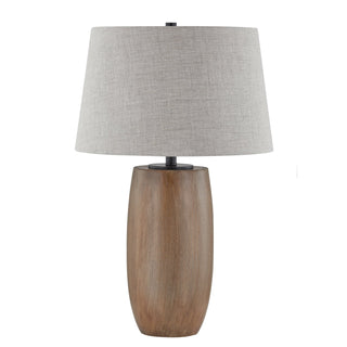 Conway Table Lamp wood resin linen shade