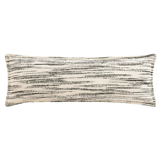 Cosmo Long Lumbar Pillow ivory black texture boucle