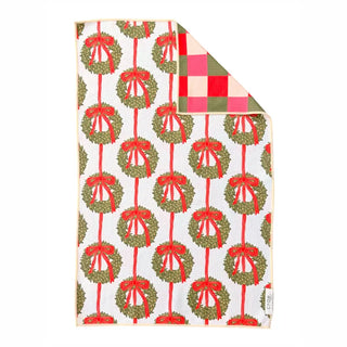 Crae Wrapped in Wreaths: Reversible Hand Towel