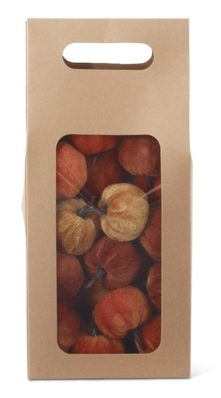 Craft Bag of Mini Brown Orange & Yellow Pumpkins