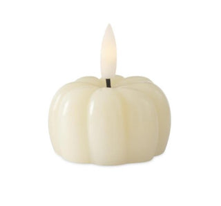 Cream Wax LED Flicker Flame Candle with Timer