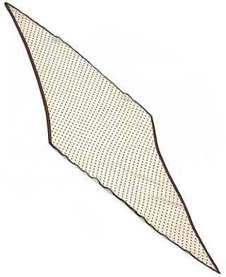 Cream with Brown Polka Dots Diamond Shape Scarf