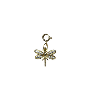 Crystal Dragonfly Clip Charm