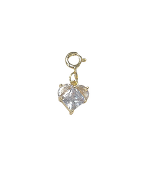 Crystal Heart Clip Charm