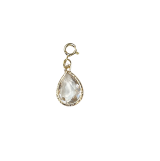 Crystal Teardrop Clip Charm