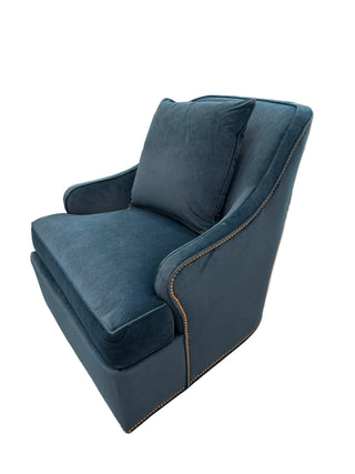 Audrey Swivel Chair in Azure
