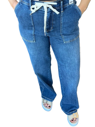Judy Blue Hi-Rise Drawstring Waist Jeans