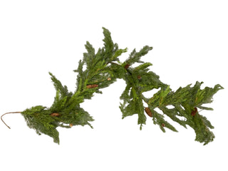 Real Touch Pine Garland with Mini & Large Pinecones