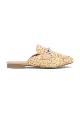 MIA Desz Slip-On Woven Mules in Natural 