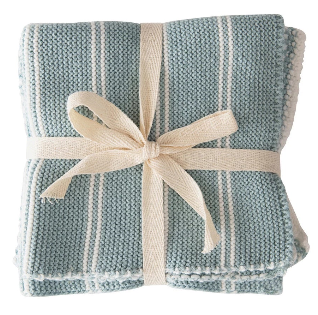 Set of 2 Cotton Knit Dish Towels