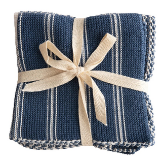 Set of 2 Cotton Knit Dish Towels