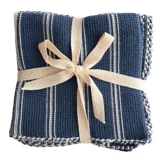 Set of 2 Cotton Knit Dish Towels