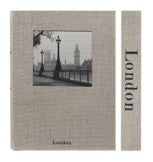 Linen Book Storage Box with City Name and Image Assorted