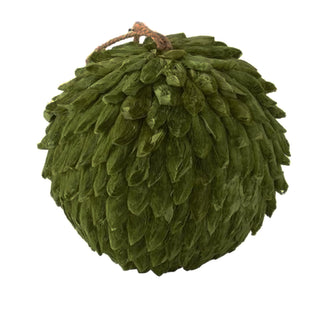 Dark Green Petal Leaf Ball Ornament Assorted
