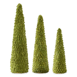 Dark Green Petal Leaf Cone Trees Assorted