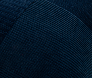 Deep Dark Blue Velvet Block Down Alternative Lumbar Pillow
