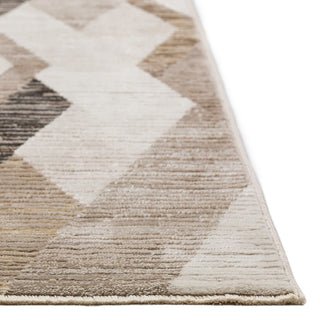 Denizi DZ5 Putty 5'3"x7'8" Rug Beige, Ivory, Gray, Khaki, Cream, Taupe, Charcoal geometric