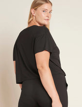 Load image into Gallery viewer, Boody Black Downtime Crop Tee

