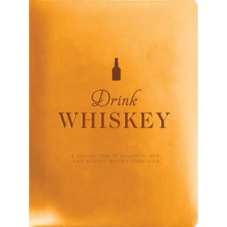 Book cover with 'Drink Whiskey' text and a bottle icon on a white background
