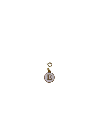 Enamel Deluxe Clip Charm E, circle charm 