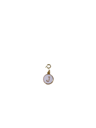 Enamel Deluxe Clip Charm J, circle charm 