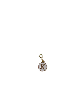 Enamel Deluxe Clip Charm K, circle charm 