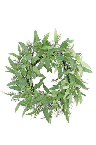 Eucalyptus Leaves Wreath 24" green natural