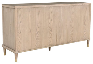 Everett 7 Drawer Dresser red oak gold handles ridged front biscotti finish