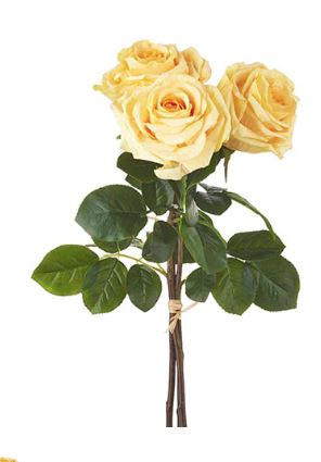 Yellow Real Touch Rose Bundle