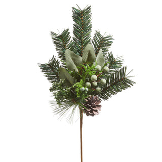 Mixed Greenery & Pinecone Spray