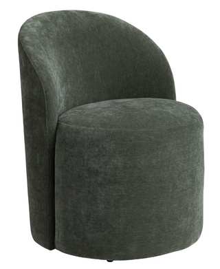 Green swivel chair on a white background