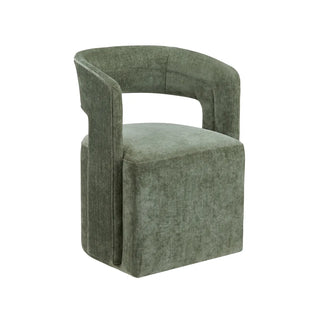 Fairfax Napa Green Dining Chair  sage upholstery open back